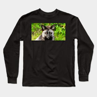 Wild coyote face mask design A Long Sleeve T-Shirt